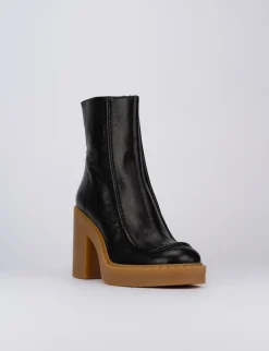 Stivaletti tacco 9cm pelle nero