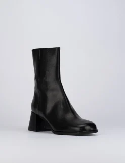 Stivaletti tacco 6cm pelle nero