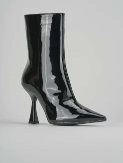 Stivaletti tacco 9cm pelle nero