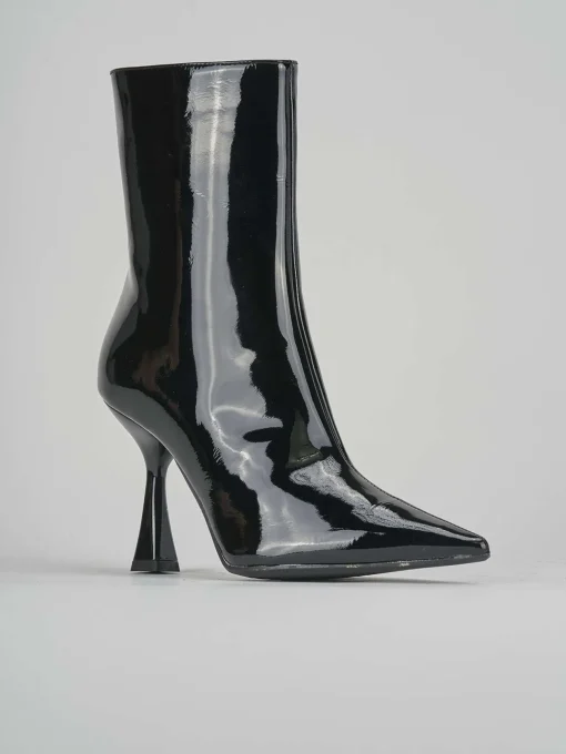 Stivaletti tacco 9cm pelle nero