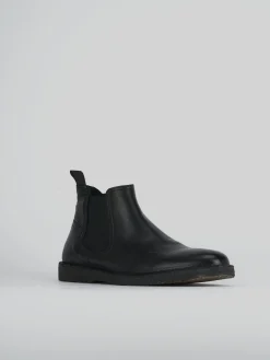Stivaletti tacco 1cm pelle nero