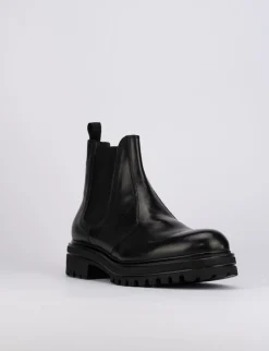 Stivaletti tacco 1cm pelle nero