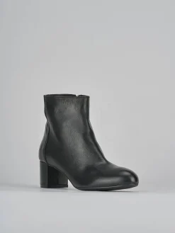 Stivaletti tacco 6cm pelle nero