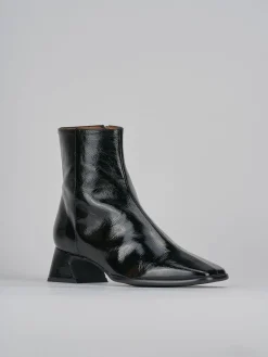 Stivaletti tacco 5cm pelle nero