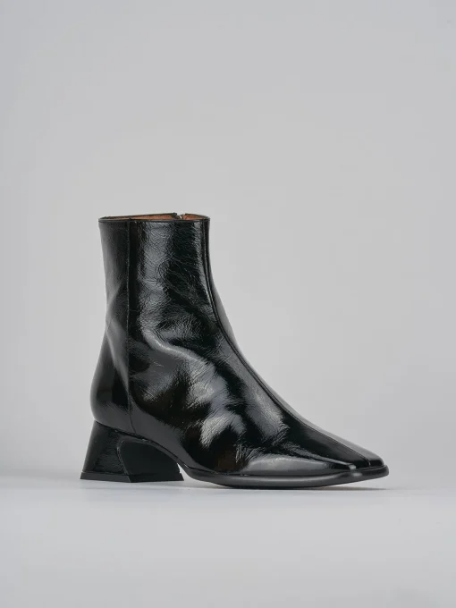 Stivaletti tacco 5cm pelle nero