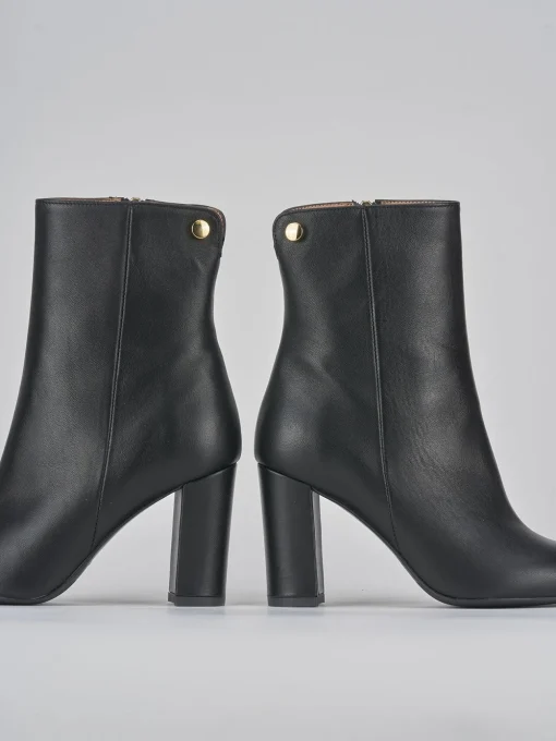 Stivaletti tacco 9cm pelle nero