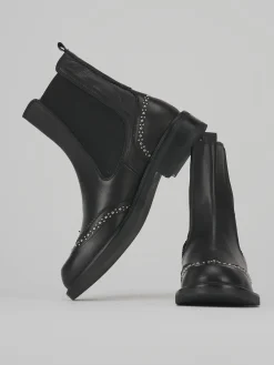Stivaletti tacco 2cm pelle nero