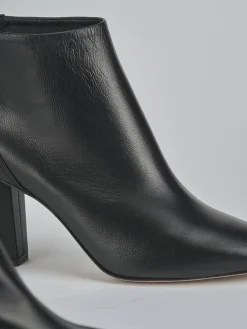 Stivaletti tacco 9cm pelle nero