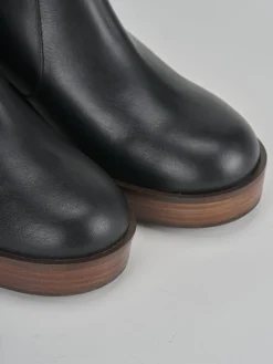 Stivaletti tacco 6cm pelle nero