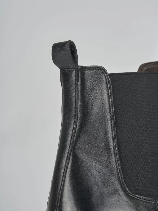 Stivaletti tacco 3cm pelle nero