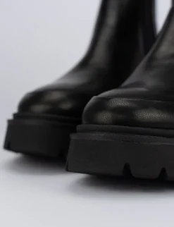 Stivaletti tacco 1cm pelle nero