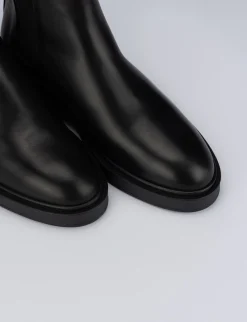 Stivaletti tacco 2cm pelle nero