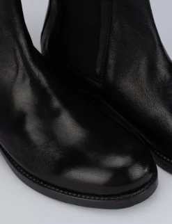Stivaletti tacco 1cm pelle nero