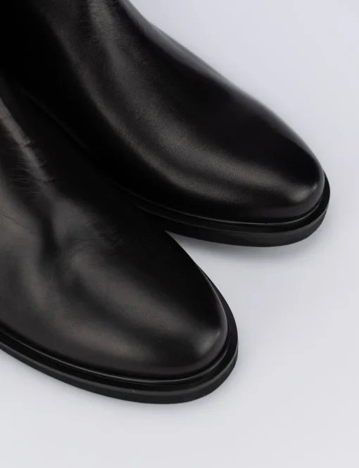 Stivaletti tacco 1cm pelle nero