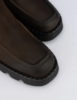 Stivaletti tacco 1cm pelle testa