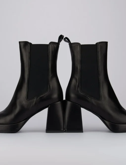 Stivaletti tacco 9cm pelle nero