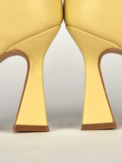 Stivaletti tacco 9cm pelle giallo