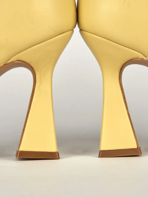 Stivaletti tacco 9cm pelle giallo