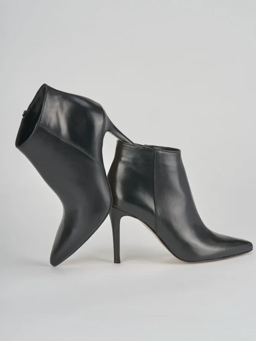 Stivaletti tacco 9cm pelle nero