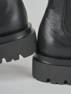 Stivaletti tacco 3cm pelle nero