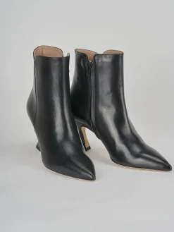 Stivaletti tacco 7cm pelle nero