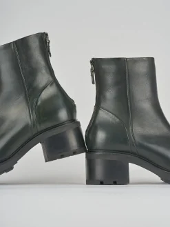 Stivaletti tacco 5cm pelle verde