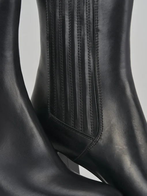 Stivaletti tacco 8cm pelle nero
