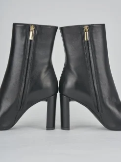 Stivaletti tacco 9cm pelle nero