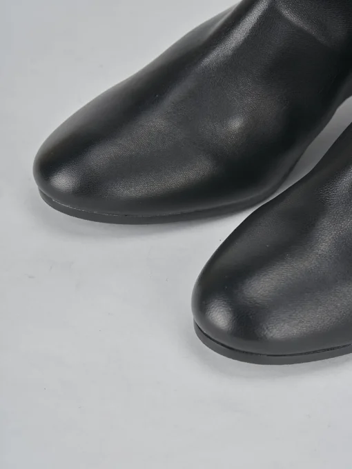 Stivaletti tacco 6cm pelle nero