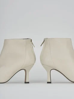 Stivaletti tacco 7cm pelle bianco