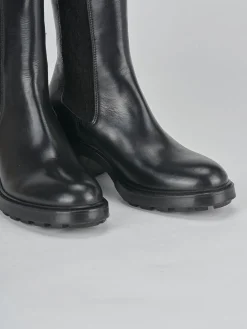 Stivaletti tacco 6cm pelle nero