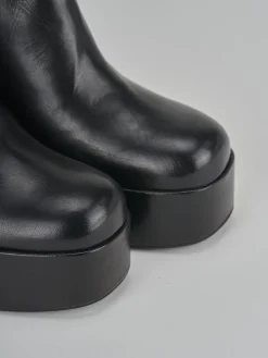 Stivaletti tacco 9cm pelle nero