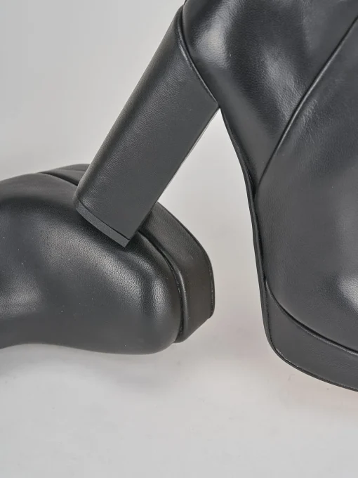 Stivaletti tacco 11cm pelle nero