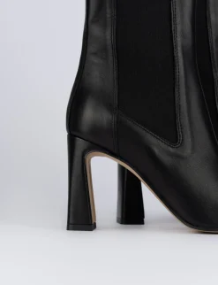 Stivaletti tacco 9cm pelle nero