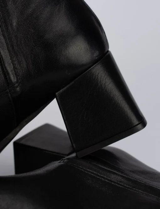 Stivaletti tacco 6cm pelle nero