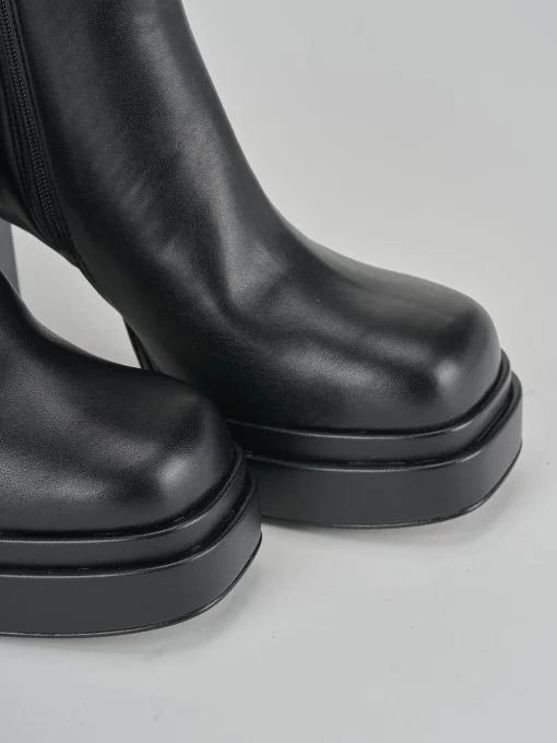 Stivaletti tacco 8cm pelle nero