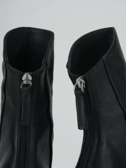 Stivaletti tacco 6cm pelle nero