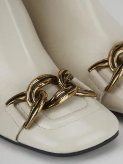 Stivaletti tacco 9cm pelle beige