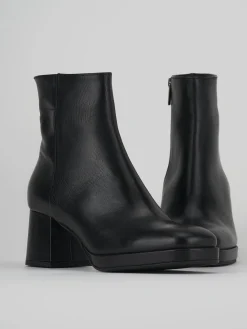 Stivaletti tacco 6cm pelle nero