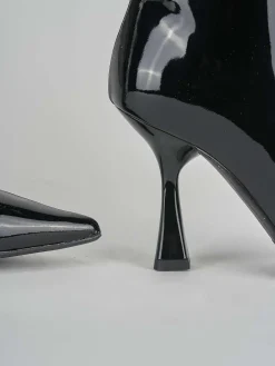 Stivaletti tacco 9cm pelle nero
