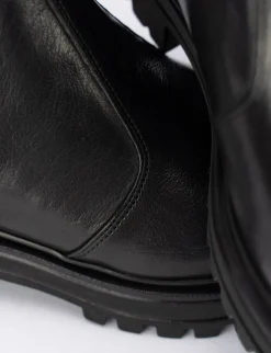 Stivaletti tacco 1cm pelle nero