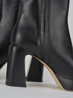 Stivaletti tacco 9cm pelle nero