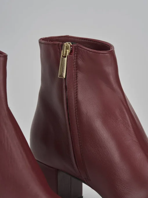 Stivaletti tacco 6cm pelle bordo'