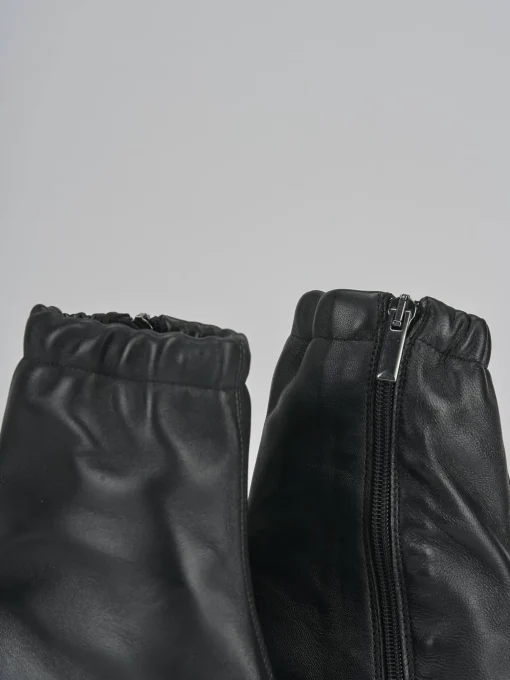Stivaletti tacco 8cm pelle nero