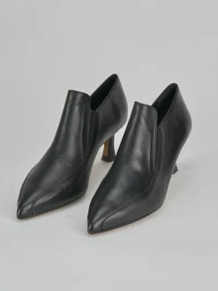 Stivaletti tacco 5cm pelle nero
