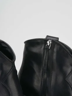 Stivaletti tacco 4cm pelle nero