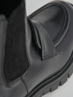 Stivaletti tacco 3cm pelle nero
