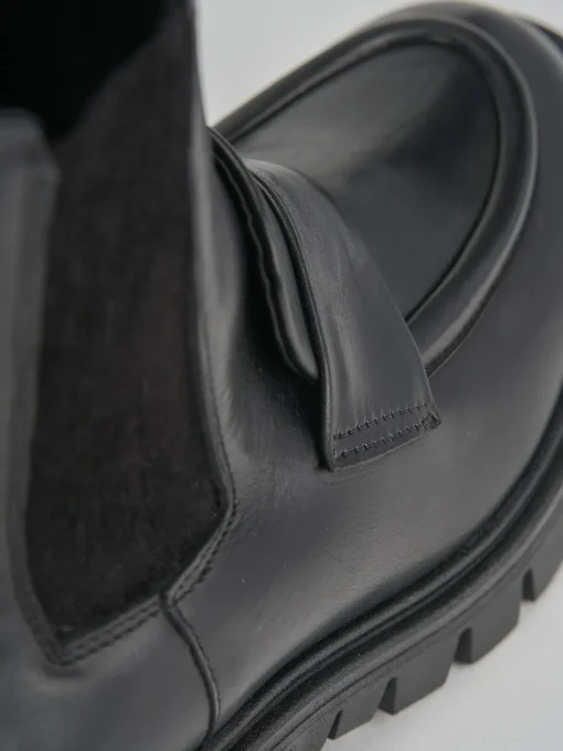 Stivaletti tacco 3cm pelle nero