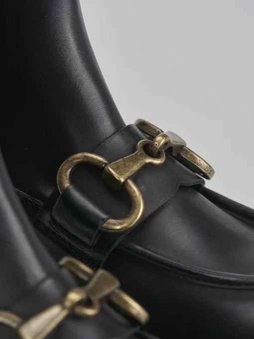 Stivaletti tacco 3cm pelle nero