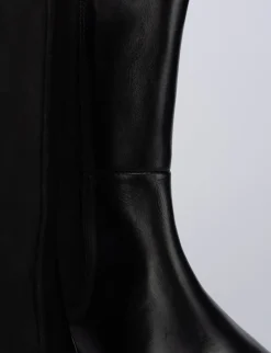 Stivaletti tacco 2cm pelle nero